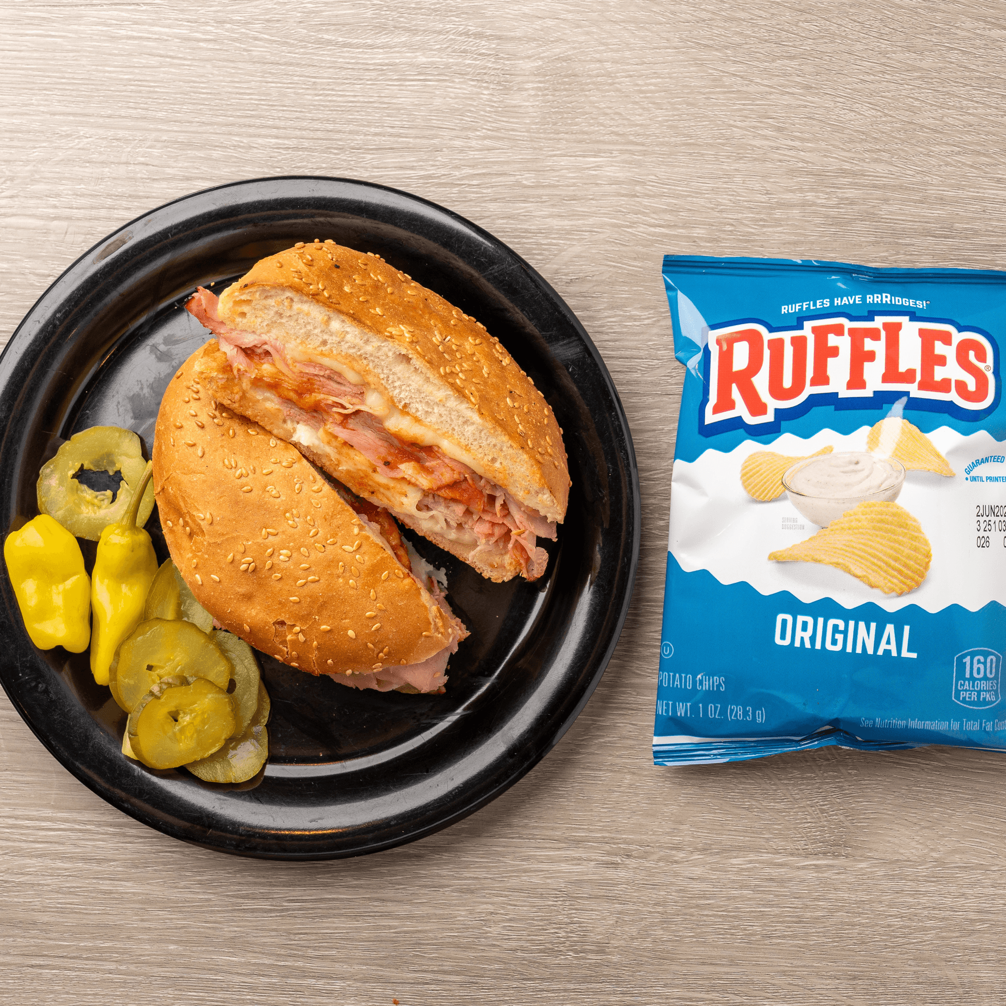 Hot Ham & Cheese Sub.