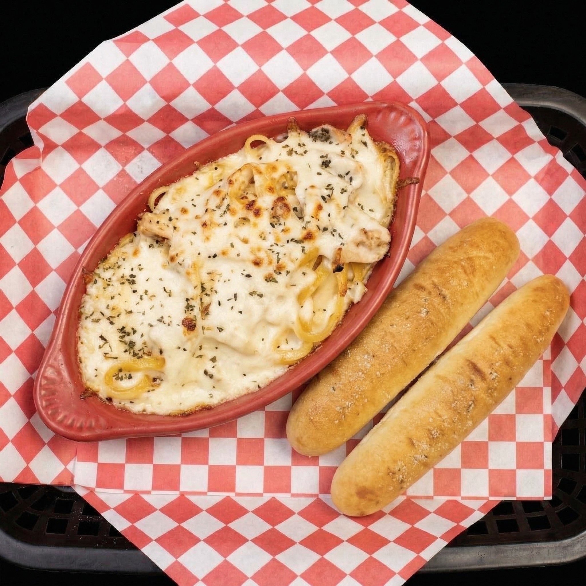 Chicken Fettuccini Alfredo.