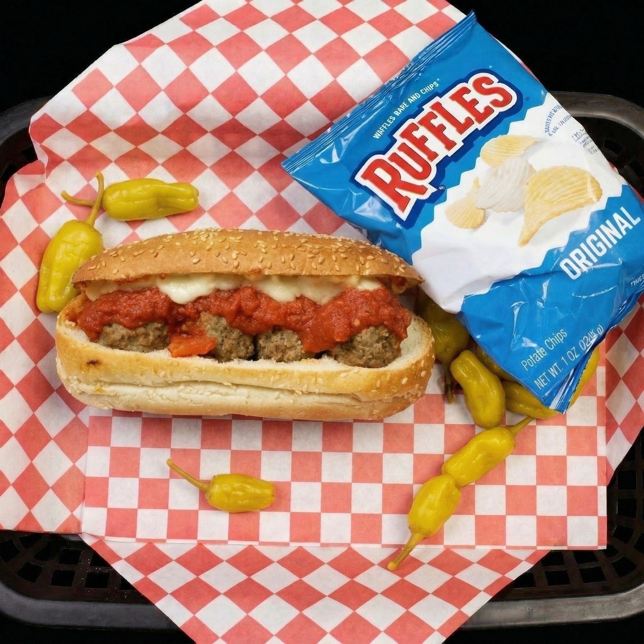Meatball & Mozzarella Sub.